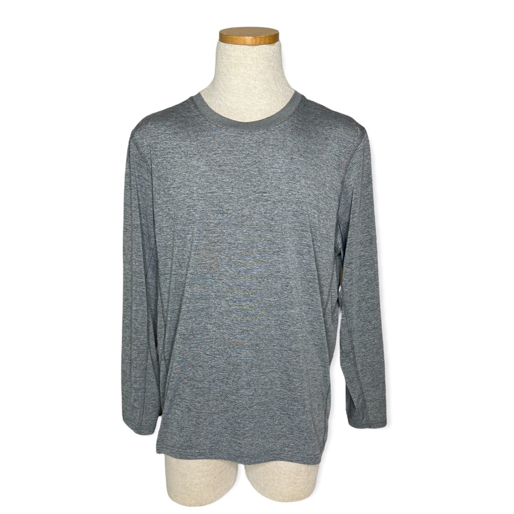 Everlast Everdri Athletic Long Sleeve Running Tee Gray XL